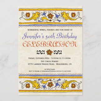 Tuscan Italian Party Invitation