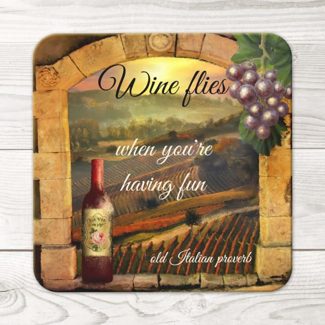 Tuscan Landscape Italian Fine Art Wine Coasters (Creator Uploaded)