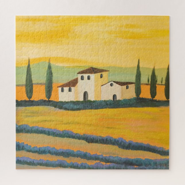 Tuscan landscape, private painter, acrylic paintin jigsaw puzzle (Vertical)