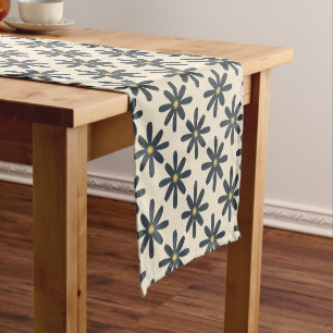Tuscan Lemon Grove Cobalt Blue Floral Table Runner