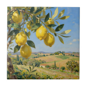Tuscan Lemon Tree Landscape Tile