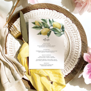 Tuscan Lemons Menu & Thank You