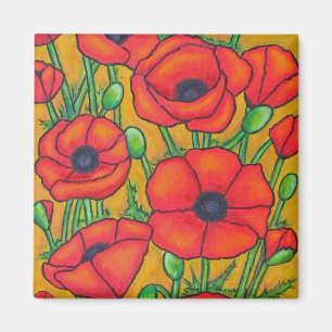 Tuscan Poppies Magnet