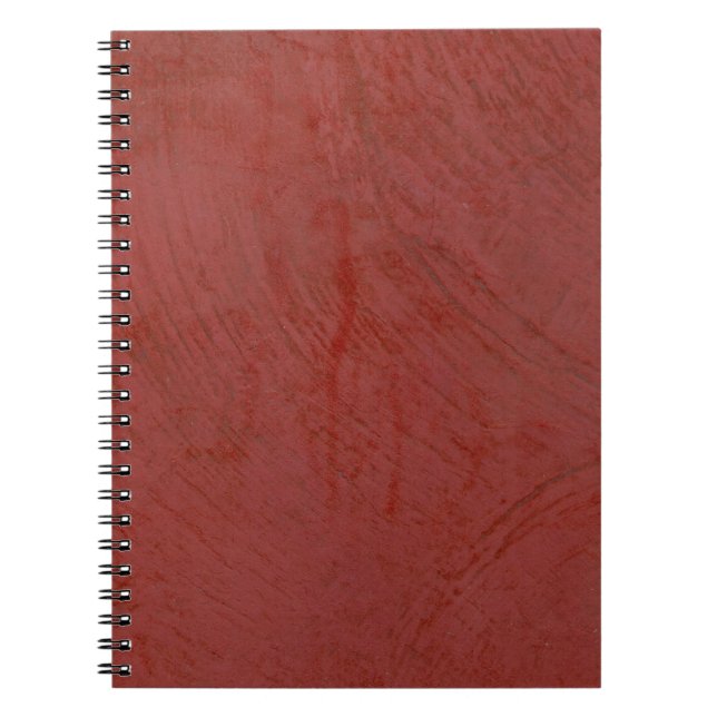 Tuscan Red Faux Finish Spiral Notebook (Front)