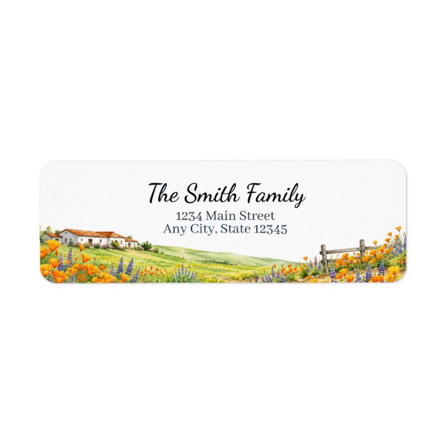 Tuscan Return Address Labels | Personalised (Front)