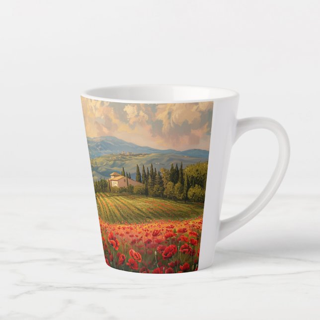 Tuscan Scene 2 Latte Mug (Right)