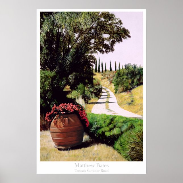 Tuscan Summer Road Poster (Front)