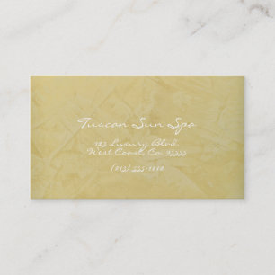 Tuscan Sun Spa Business Card