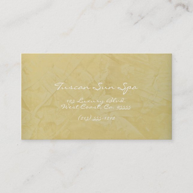 Tuscan Sun Spa Business Card (Front)