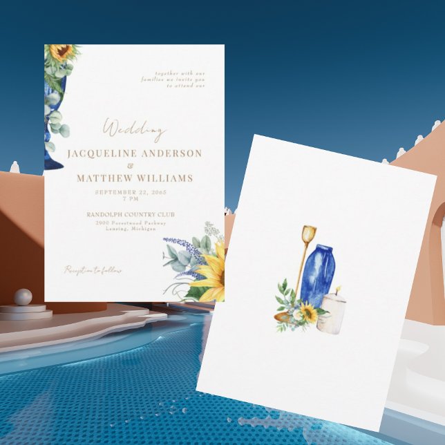 Tuscan Sunflower No Parents Wedding Invite (Creator Uploaded)