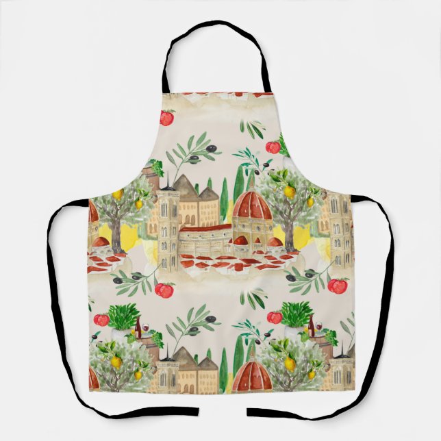Tuscan,Tuscany,Italy,olives,lemons,tomatoes Apron (Front)