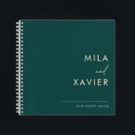 Tuscan Verde | Modern Minimal Wedding Guest Book<br><div class="desc">This simply elegant wedding guest book features modern minimal sans serif typography,  a beautiful rustic bohemian colour palette that delivers only the information that serves a purpose. Collect your loved ones sentiments with our chic and simple tuscan terracotta collection.</div>