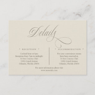 Tuscan Villa Script Details Enclosure Card