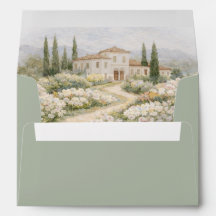 Tuscan Villa Wedding Invitation Envelope