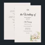 Tuscan Villa Wedding Program Elegant Italy Programme<br><div class="desc">Celebrate your destination wedding in Italy with this elegant Tuscan villa wedding program featuring delicate watercolor illustrations and timeless typography. Inspired by the charm of the Italian countryside, this fine art wedding program showcases a romantic villa scene, soft neutral tones, and classic script lettering for a refined and sophisticated look....</div>