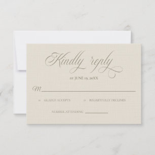 Tuscan Villa Wedding RSVP card