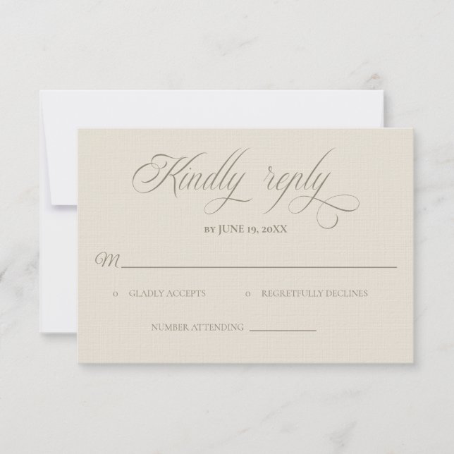 Tuscan Villa Wedding RSVP card (Front)
