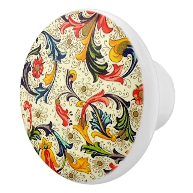 Tuscan Vines Ceramic Knob (Right)