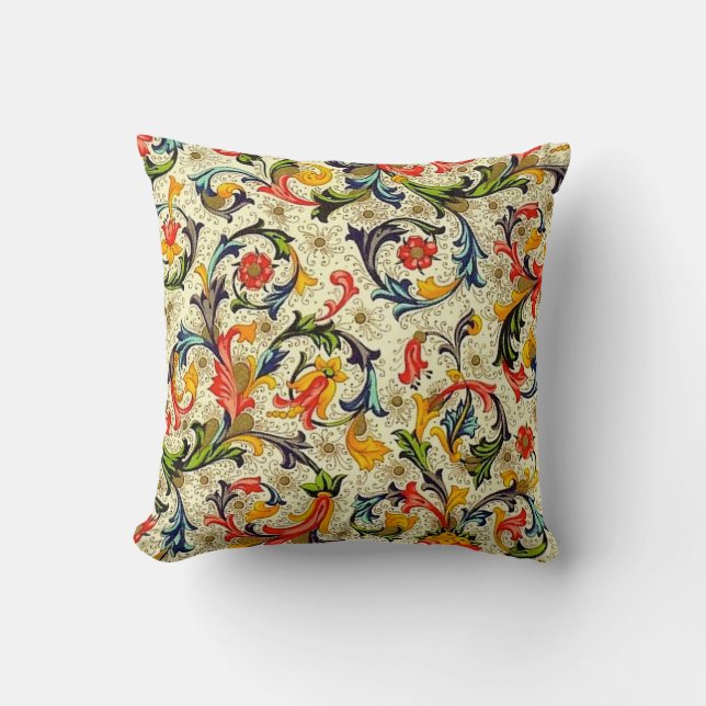 Tuscan Vines Throw Pillow (Front)