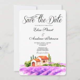 Tuscan Vineyard Save the Date Invitation