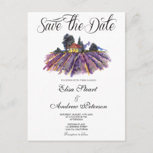 Tuscan Vineyard Save the Date Invitation Postcard