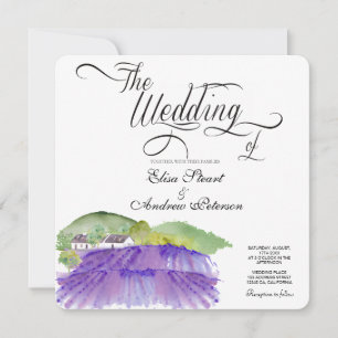 Tuscan Vineyard wedding Invitation
