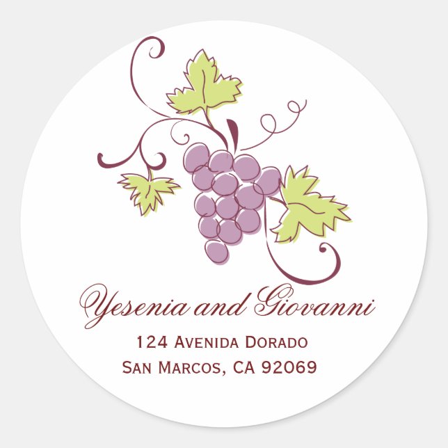 Tuscan Wedding Address Labels (Front)