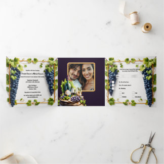 Tuscan Winery All-in-One Wedding Invitation Photo