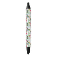 Tuscans and colourful tropical flowers pattern