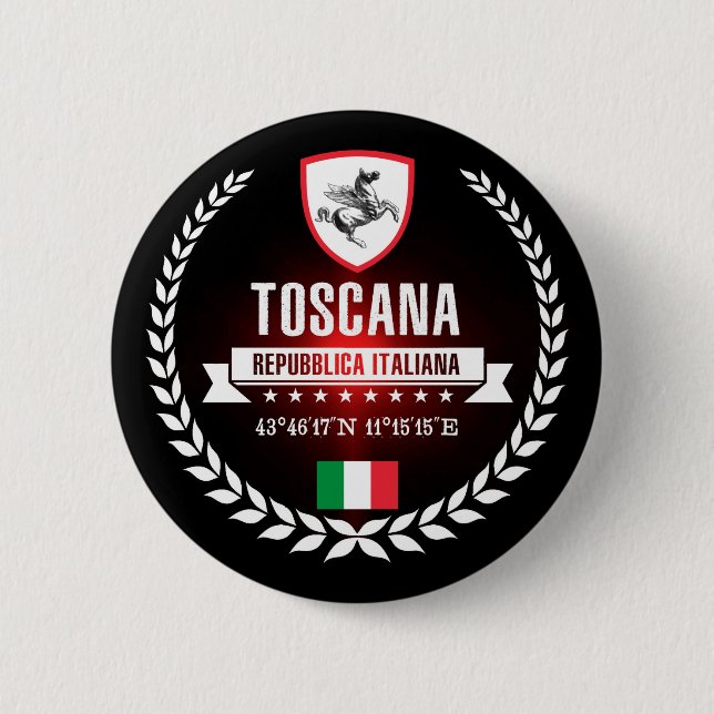 Tuscany 6 Cm Round Badge (Front)