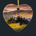 Tuscany Ceramic Tree Decoration<br><div class="desc">Tuscany is well known for landscapes,  wines and history. Tuscany located in Italy.</div>