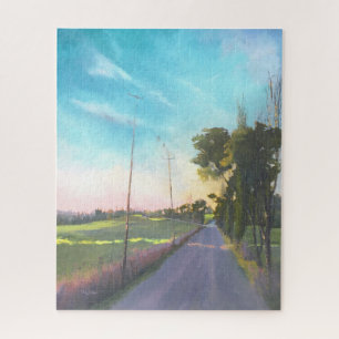 Tuscany Colourful Landscape Painting Jigsaw Puzzle