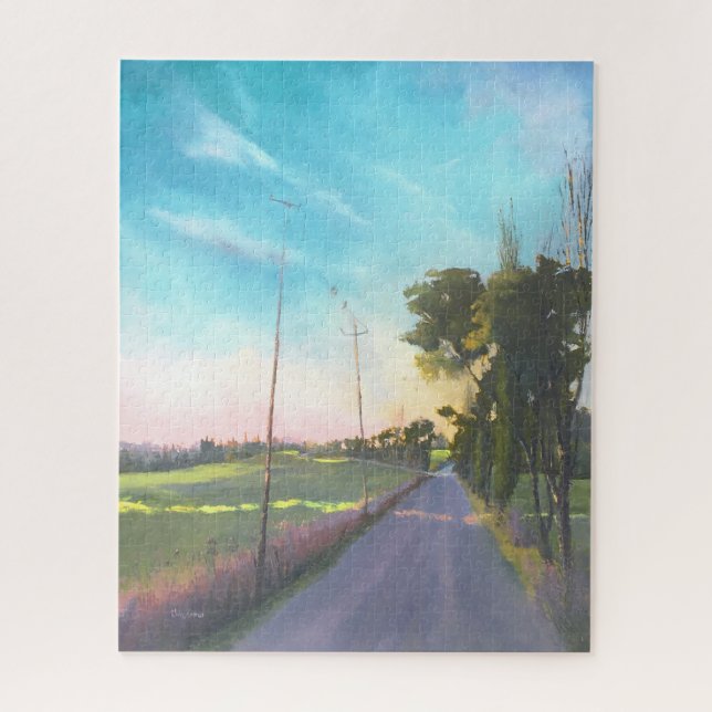 Tuscany Colourful Landscape Painting Jigsaw Puzzle (Vertical)