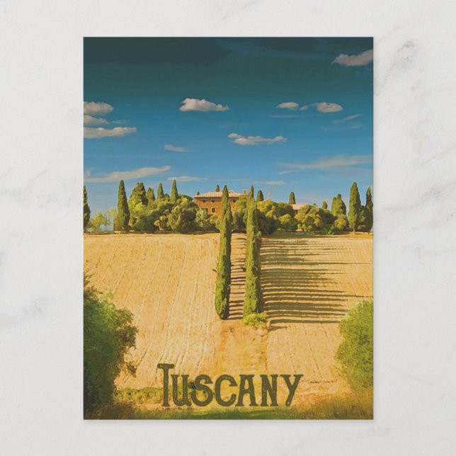Tuscany Countryside Postcard (Front)