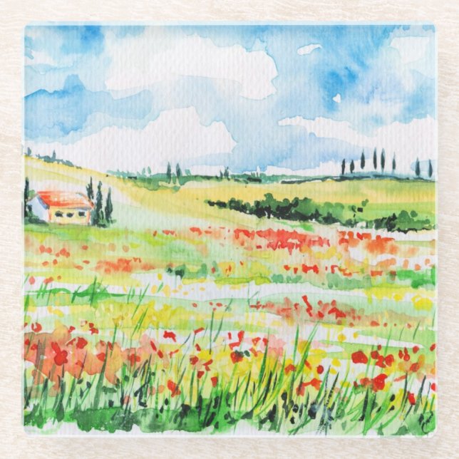 Tuscany Glass Coaster (Front)