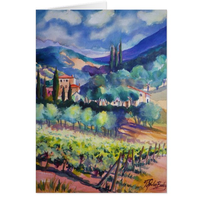 "tUSCANY Hillside in BLUES" (Front)