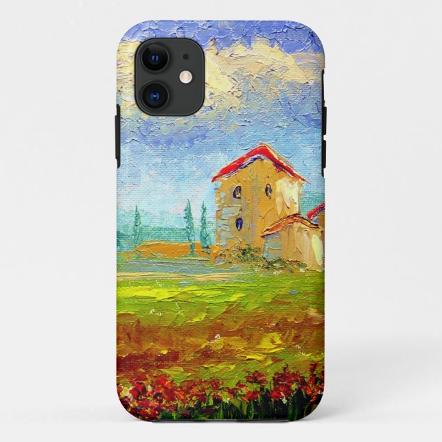 Tuscany HIlside with Poppies Case-Mate iPhone Case (Back)
