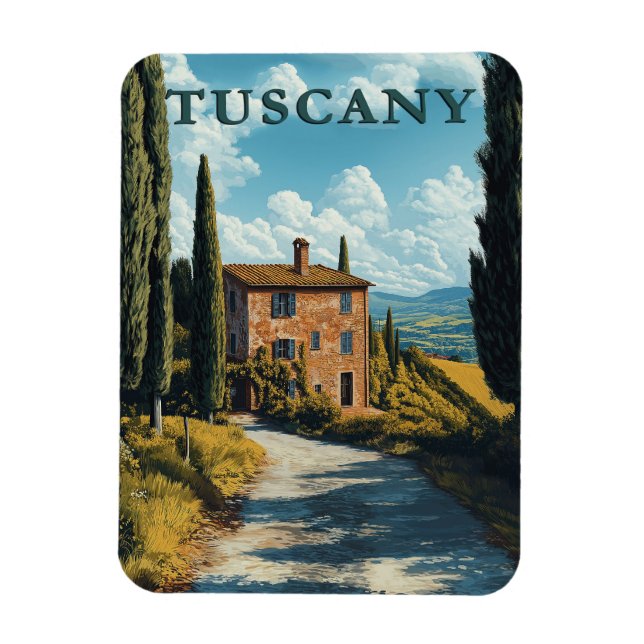 Tuscany, Idyllic Italian Countryside  Magnet (Vertical)