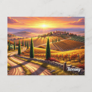 Tuscany Italian Villa Postcard