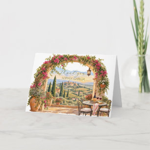 Tuscany Italy Citrus Bridal Shower Thank you  Card