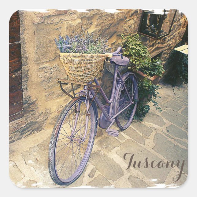 Tuscany, Italy. Illustration Square Sticker (Front)