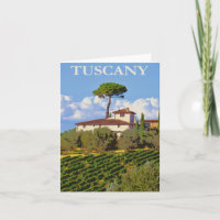 Tuscany Italy Italian Villa Vintage Travel Poster