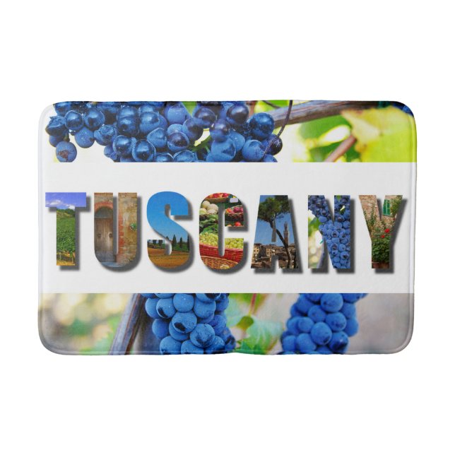 Tuscany Italy Italian Vineyard Travel Photos Bath Mat (Front)
