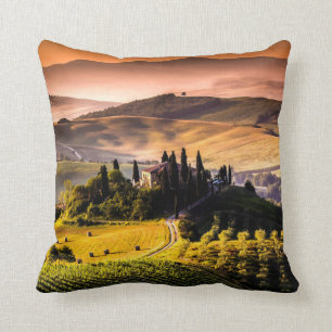 Tuscany, Italy landscape photograph Cushion