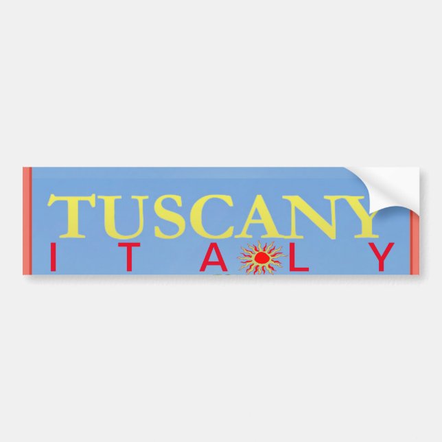 Tuscany Italy Poster Bumpersticker Bumper Sticker (Front)