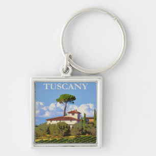 Tuscany Italy Poster Key Ring