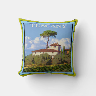 Tuscany Italy Poster Throw Pillow