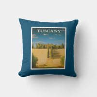 Tuscany Italy Retro Vintage Travel Poster