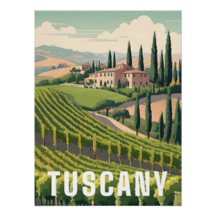 Tuscany Italy Travel Poster