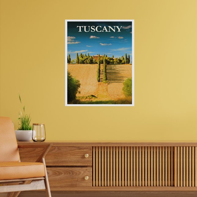 Tuscany, Italy travel poster (Living Room 2)
